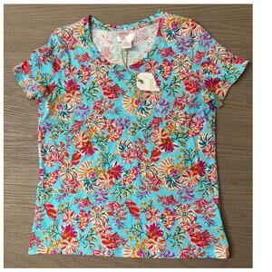 Stella Parker Floral Print Top Women’s Small | NEW With Tags